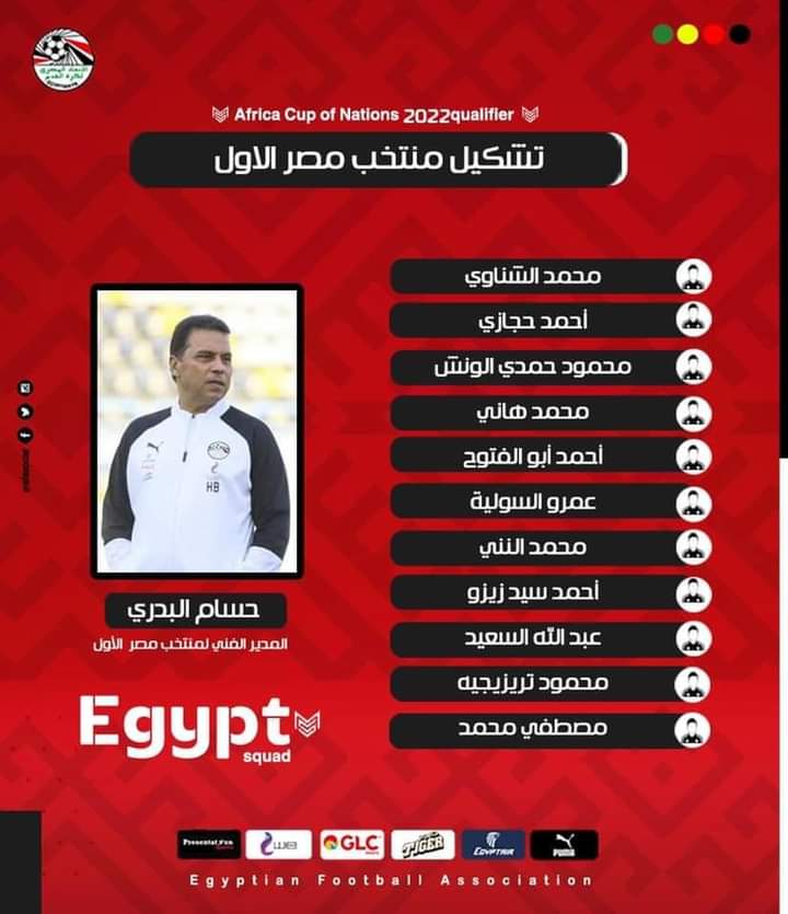 تشكيل منتخب مصر لمواجهة توجو تصفيات الأمم الأفريقية