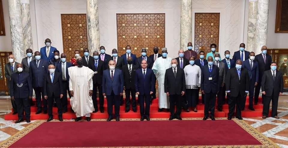 الرئيس السيسى ورؤساء المحاكم الأفارقة يناقشون مكافحة الإرهاب