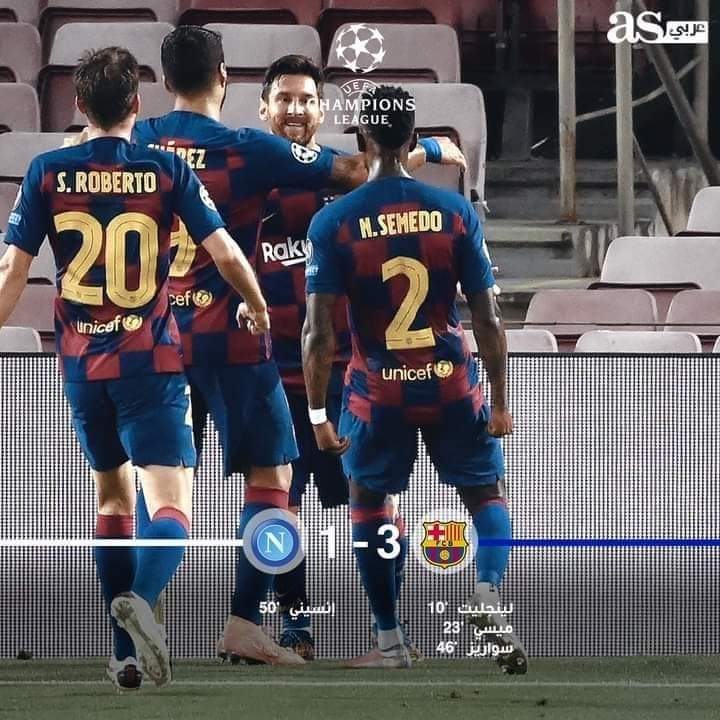 برشلونة وبايرن ميونخ وجها لوجه بدور الثمانية لدوري أبطال أوروبا بعد الفوز  على نابولي وتشلسي على التوالي